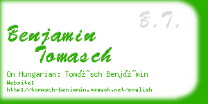 benjamin tomasch business card
